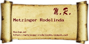 Metzinger Rodelinda névjegykártya